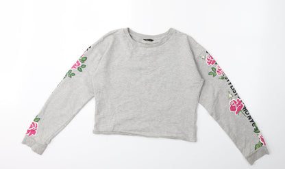 M&Co Girls Green   Pullover Sweatshirt Size 13 Years