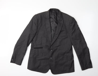 Mens UK Size 38 Preworn Regular Grey Suit Jacket