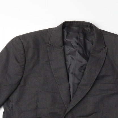 Mens UK Size 38 Preworn Regular Grey Suit Jacket
