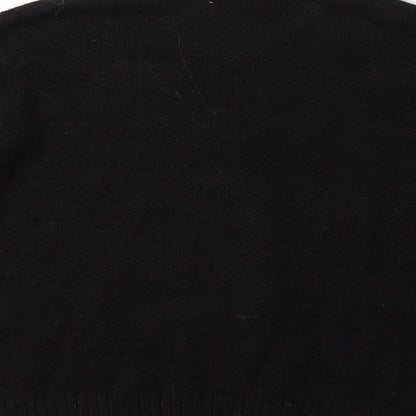 H&M Womens Black  Knit Pullover Jumper Size XS