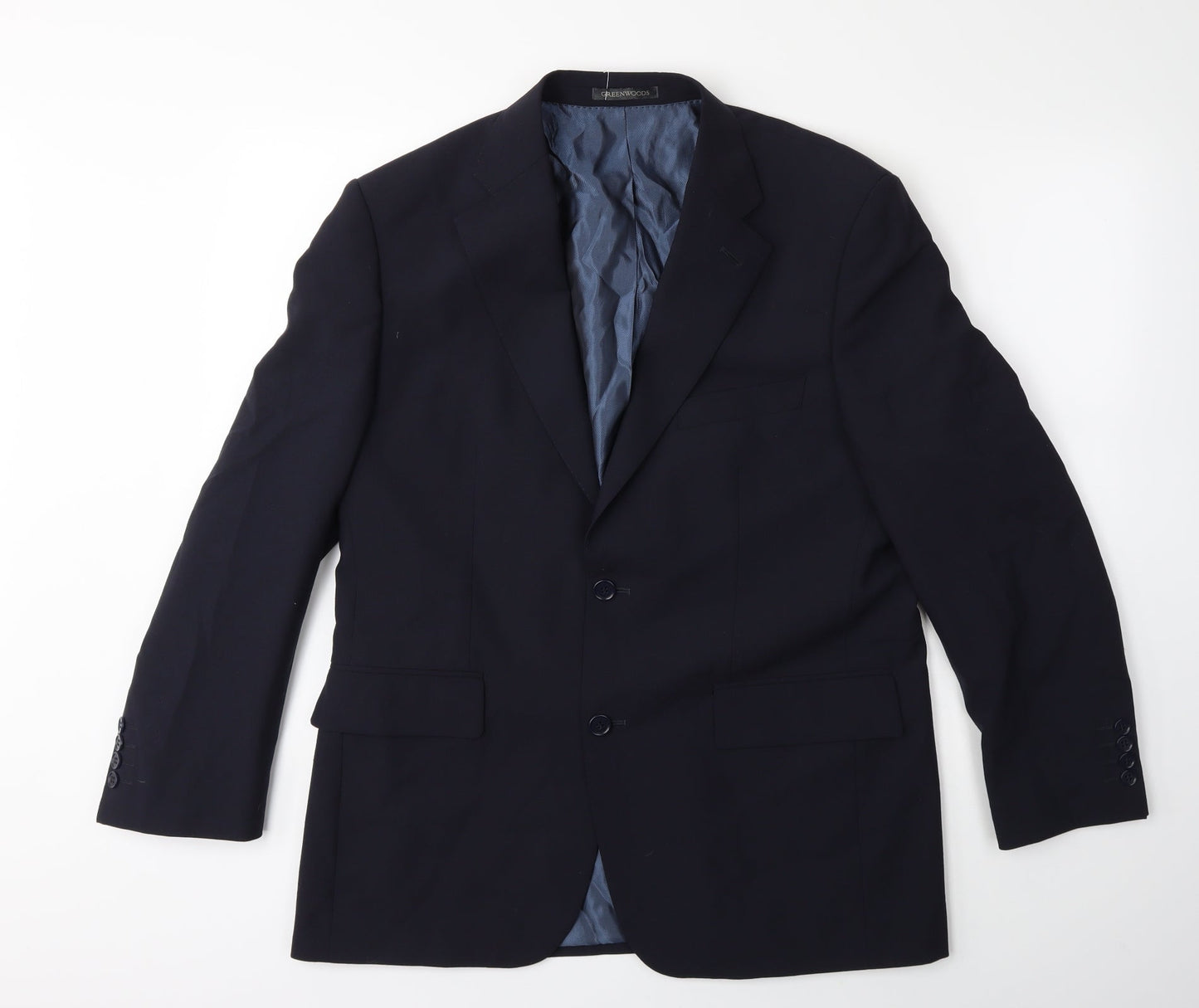 Mens UK Size 38 Greenwoods Regular Black Suit Jacket