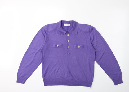 Marks and Spencer Womens Purple  Knit Pullover Jumper Size 12
