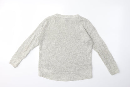 New Look Womens Grey  Knit Pullover Jumper Size S