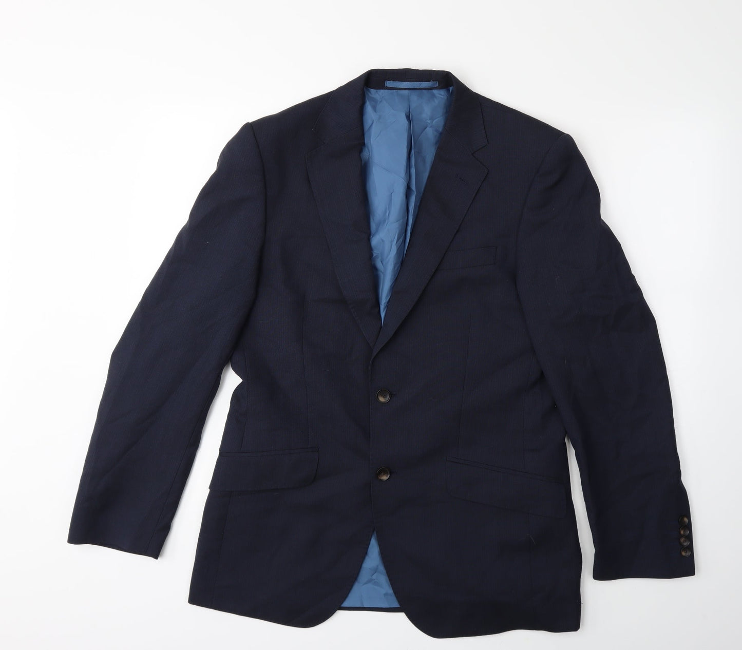 Mens UK Size 38 Marks and Spencer Regular Blue Suit Jacket