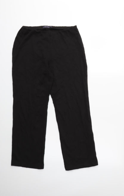 Womens UK Size 10 Marks and Spencer Regular Fit  Black Trousers