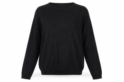 Wardrobe Essentials Womens Black  Knit Pullover Jumper Size 12