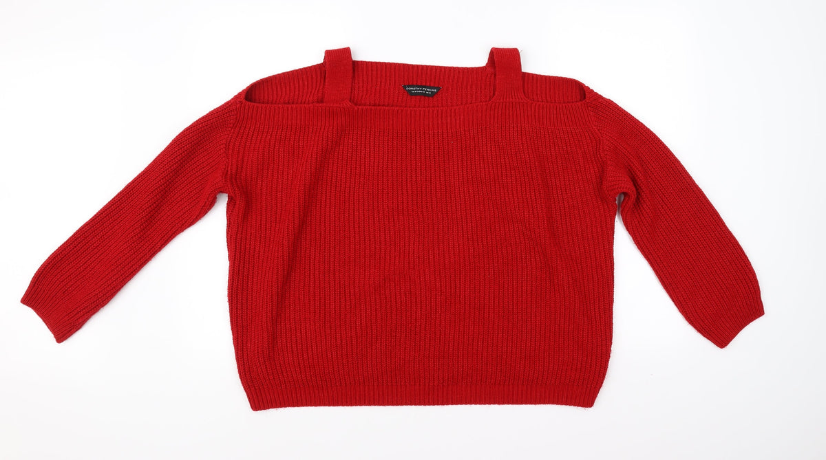 Dorothy Perkins Womens Red   Pullover Jumper Size 14