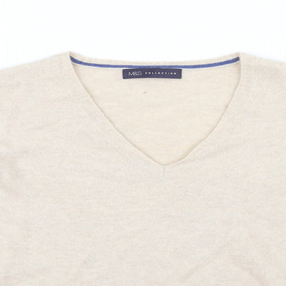 Marks & Spencer Collection Womens Beige   Pullover Jumper Size 12