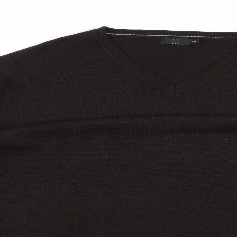 F&F Mens Brown   Pullover Jumper Size 2XL