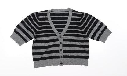 BHS Womens Grey Striped  Pullover Jumper Size 12