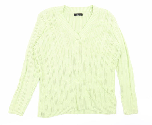 BM Womens Green   Pullover Jumper Size L