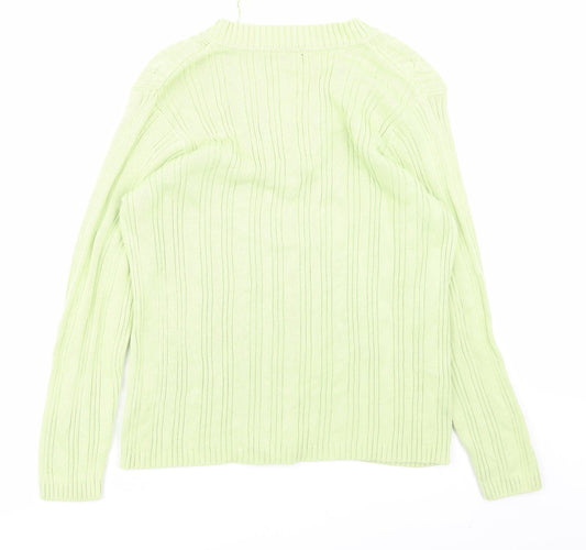 BM Womens Green   Pullover Jumper Size L