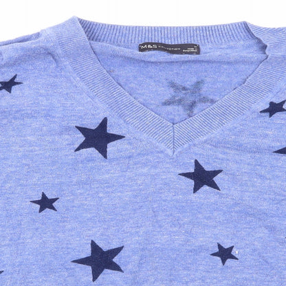 Womens UK Size M Marks and Spencer Blue Pullover Sweatshirt