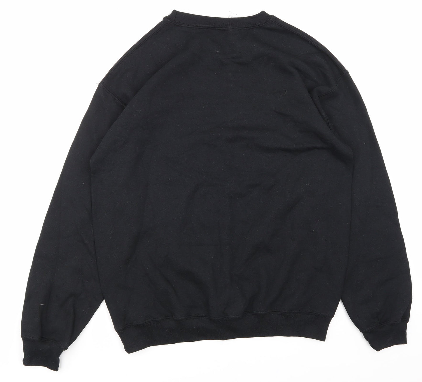 Mens UK Size M Gildan Black Pullover Sweatshirt