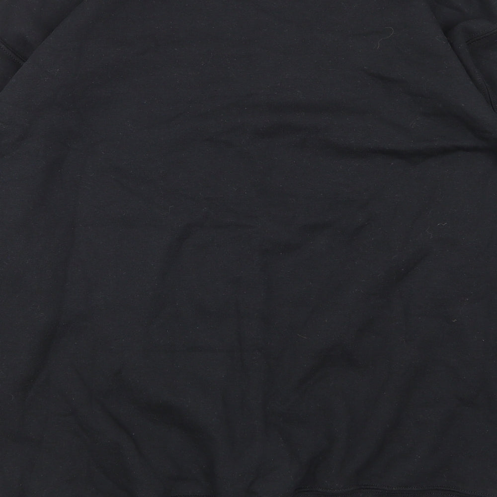 Mens UK Size M Gildan Black Pullover Sweatshirt