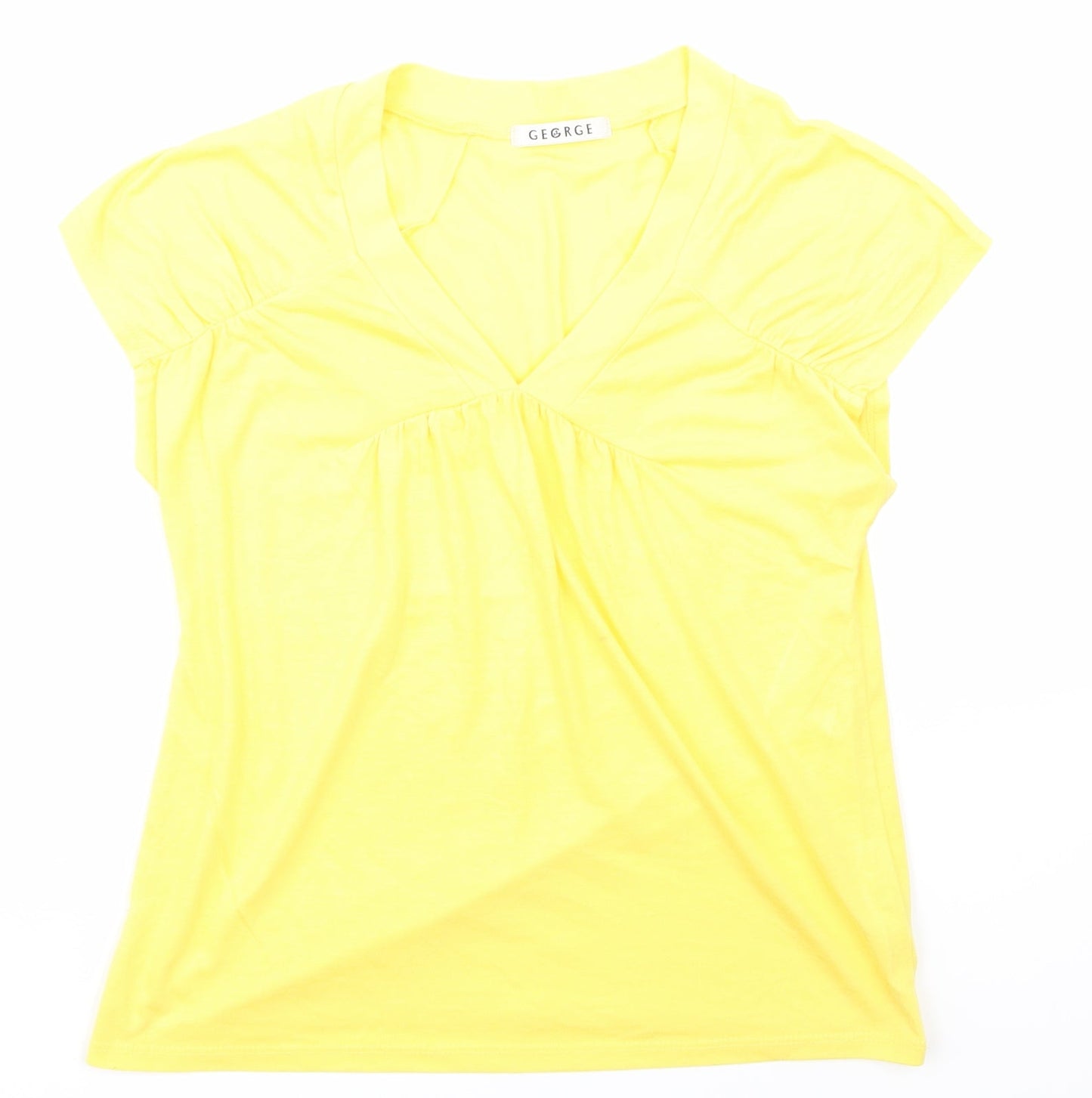 George Womens Yellow   Basic T-Shirt Size 10