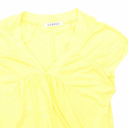 George Womens Yellow   Basic T-Shirt Size 10