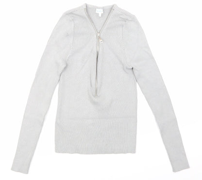 Blue Vanilla Womens Grey   Basic T-Shirt Size M