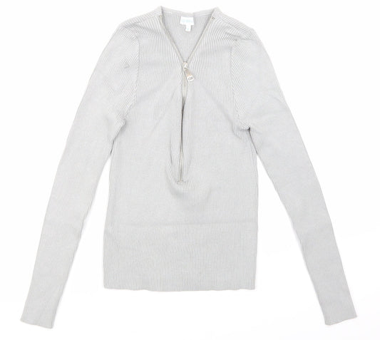 Blue Vanilla Womens Grey   Basic T-Shirt Size M