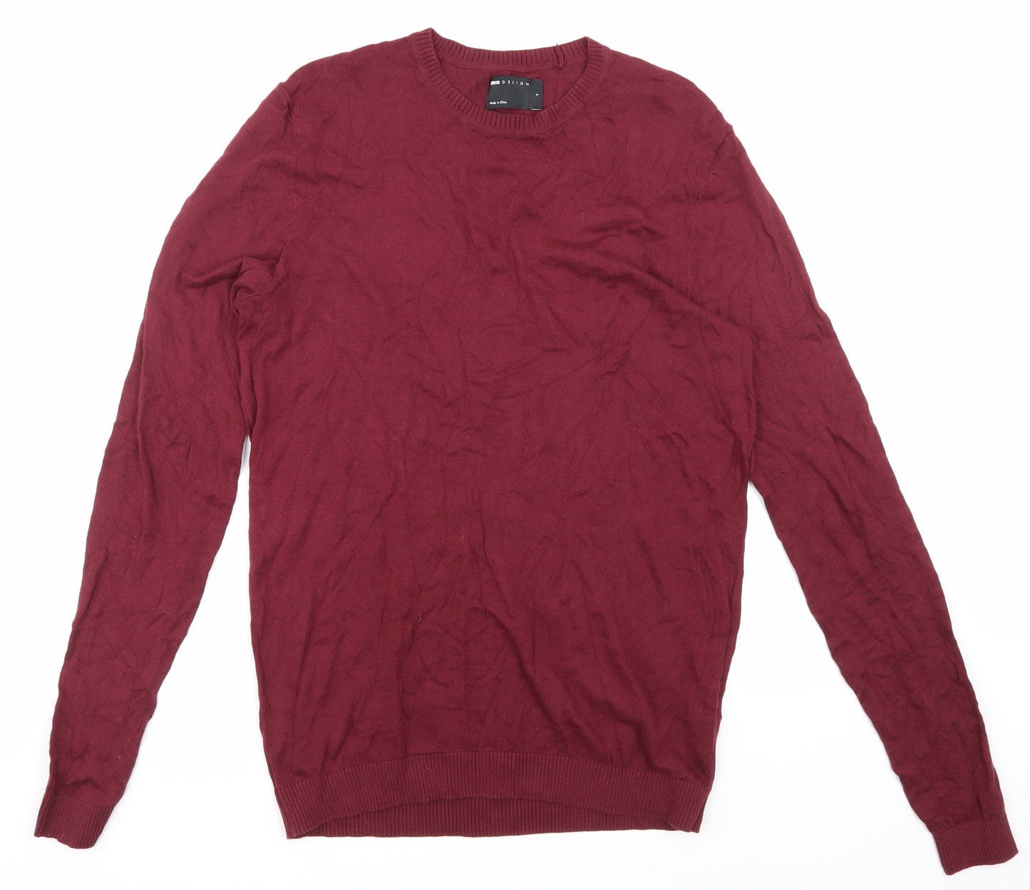 Mens UK Size S ASOS Red Pullover Sweatshirt