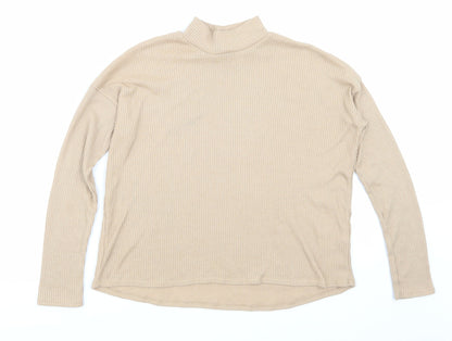 Womens UK Size XS H&M Beige Basic T-Shirt
