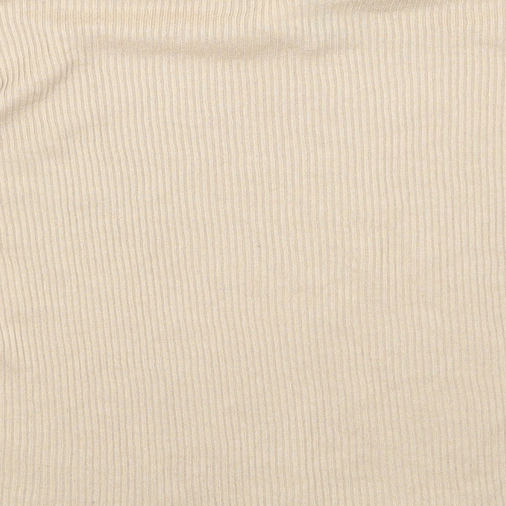 Womens UK Size XS H&M Beige Basic T-Shirt