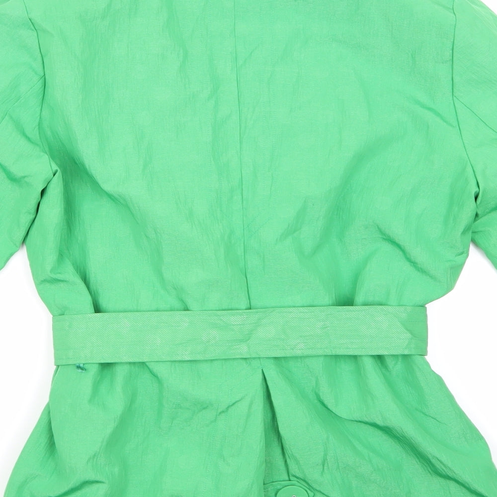 Womens UK Size 12 Per Una Green Trench Coat
