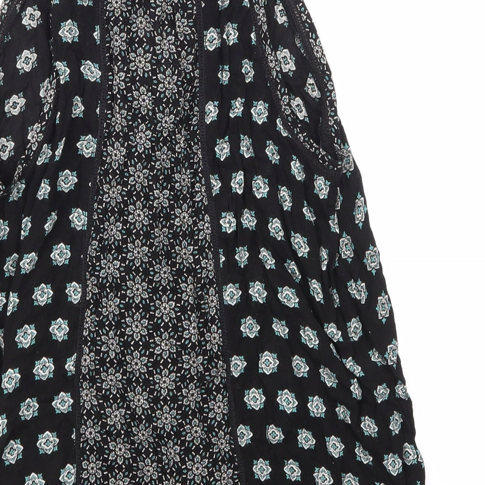 Womens UK Size 8 NEWLOOK Black Basic T-Shirt