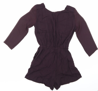Riverisland Womens Purple   Playsuit One-Piece Size 6