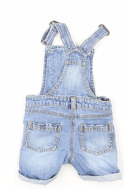 Mini Club Girls Blue  Denim Dungaree One-Piece Size 9-12 Months