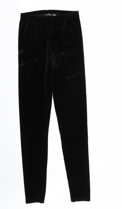 Boohoo Womens Black   Carrot Leggings Size 6 L32 in