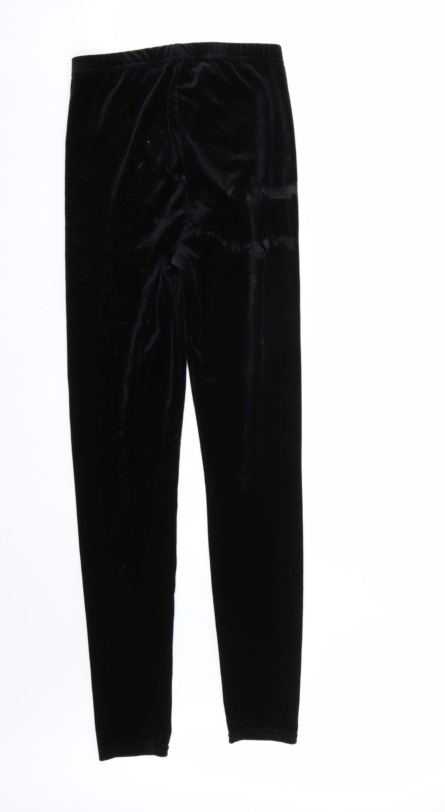 Boohoo Womens Black   Carrot Leggings Size 6 L32 in