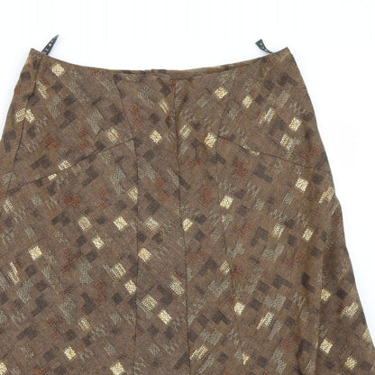 Alex & co Womens Brown   A-Line Skirt Size 14