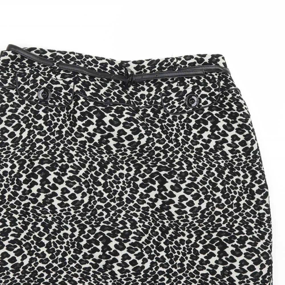 Gerry Weber Womens Beige Animal Print  A-Line Skirt Size 14