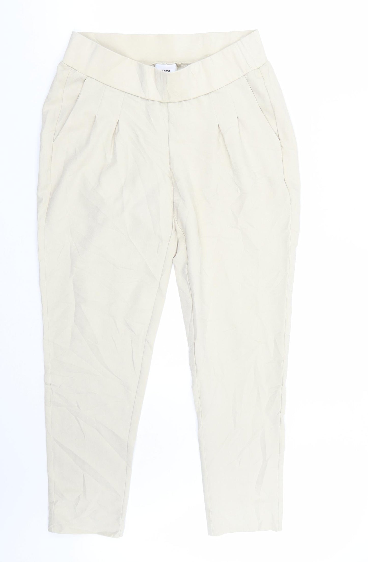 Mama Licous Womens Beige   Trousers  Size S L27 in