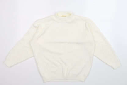 In Stitches Womens White  Knit Pullover Jumper Size 18