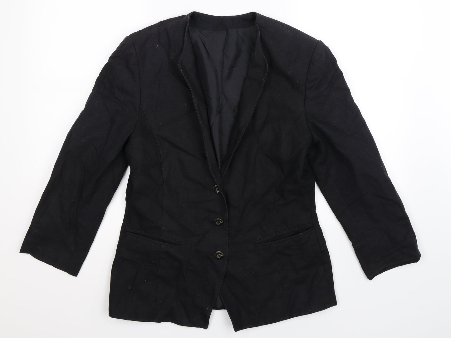 St Michael Womens Black   Jacket Blazer Size 10