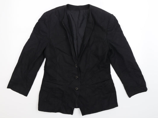 St Michael Womens Black   Jacket Blazer Size 10