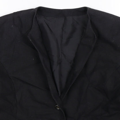 St Michael Womens Black   Jacket Blazer Size 10
