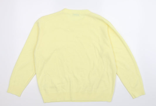 Berkertex Womens Yellow  Knit Pullover Jumper Size 16