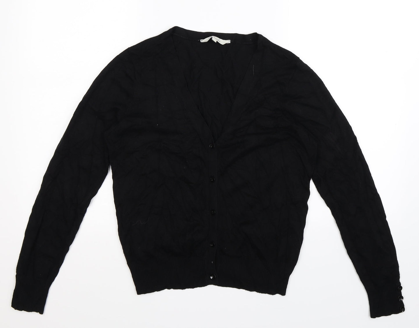 Peacocks Womens Black  Knit Cardigan Jumper Size 14