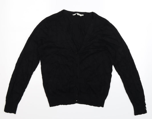 Peacocks Womens Black  Knit Cardigan Jumper Size 14