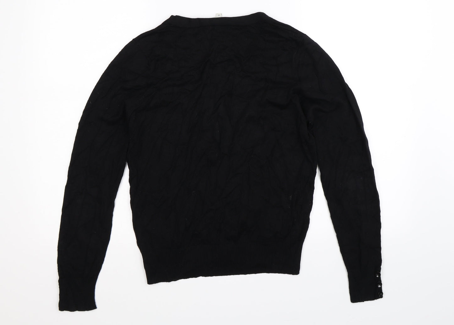 Peacocks Womens Black  Knit Cardigan Jumper Size 14
