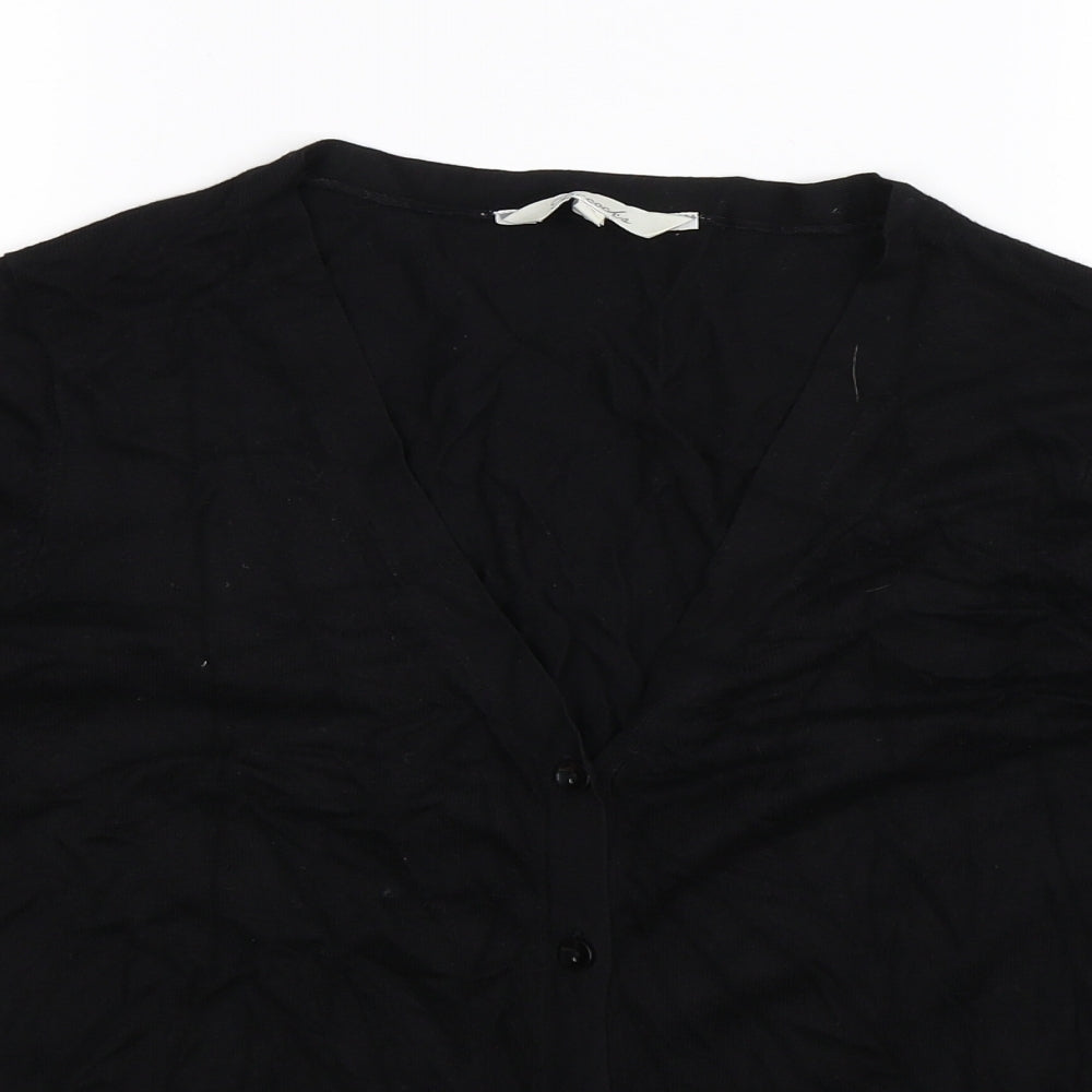 Peacocks Womens Black  Knit Cardigan Jumper Size 14