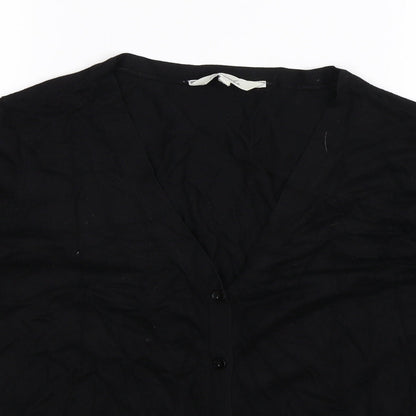 Peacocks Womens Black  Knit Cardigan Jumper Size 14
