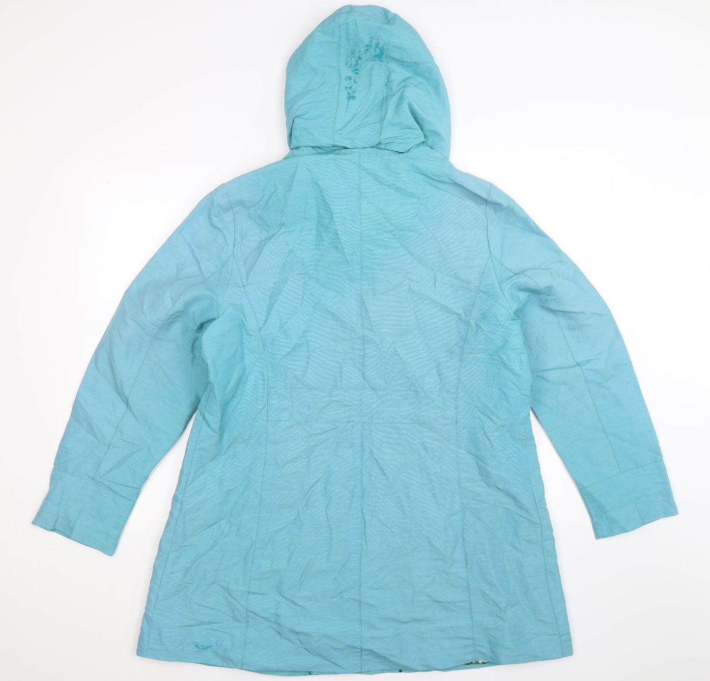 Womens UK Size 12 Per Una Blue Rain Coat