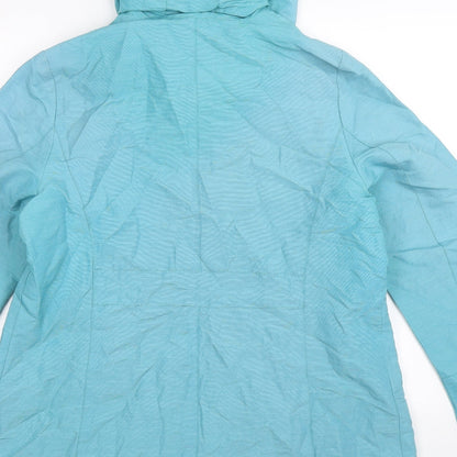 Womens UK Size 12 Per Una Blue Rain Coat