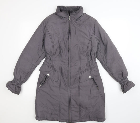 Womens UK Size S Roman Grey Overcoat