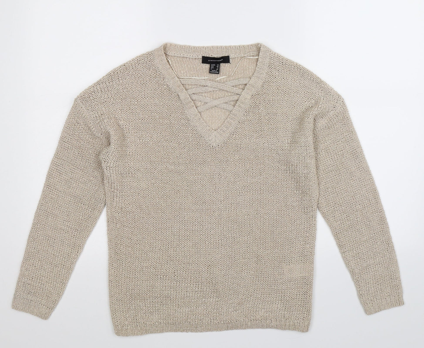 Atmosphere Womens Ivory  Knit Pullover Jumper Size 10