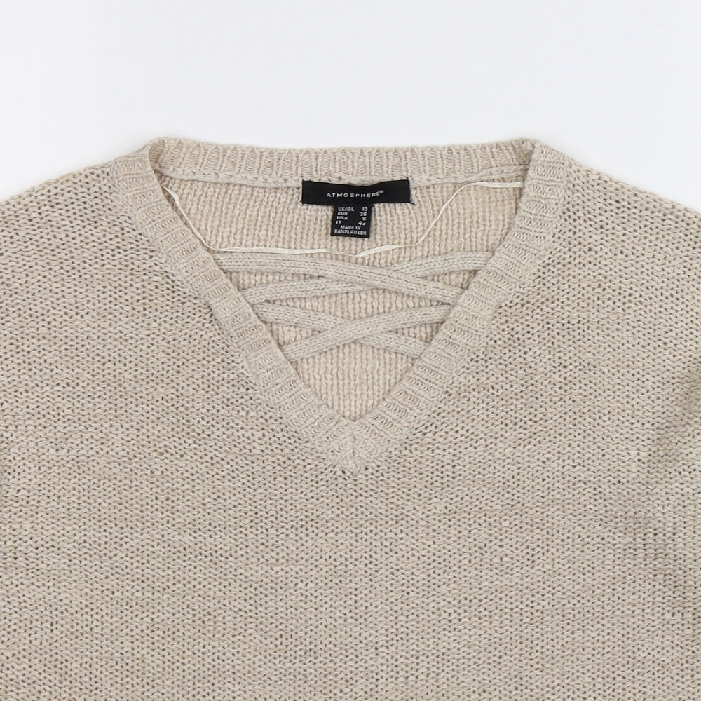 Atmosphere Womens Ivory  Knit Pullover Jumper Size 10